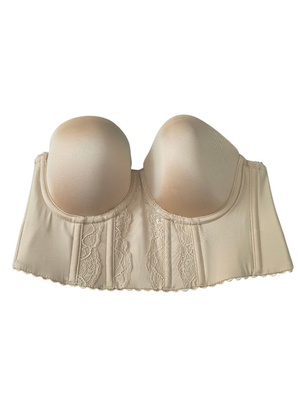 NWT Parfait Elissa Strapless Bustier Underwire Bra Tan Beige Size 32C